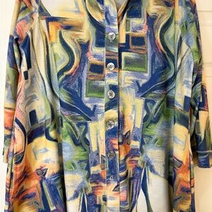 John Mark Multicolor Abstract Shirt